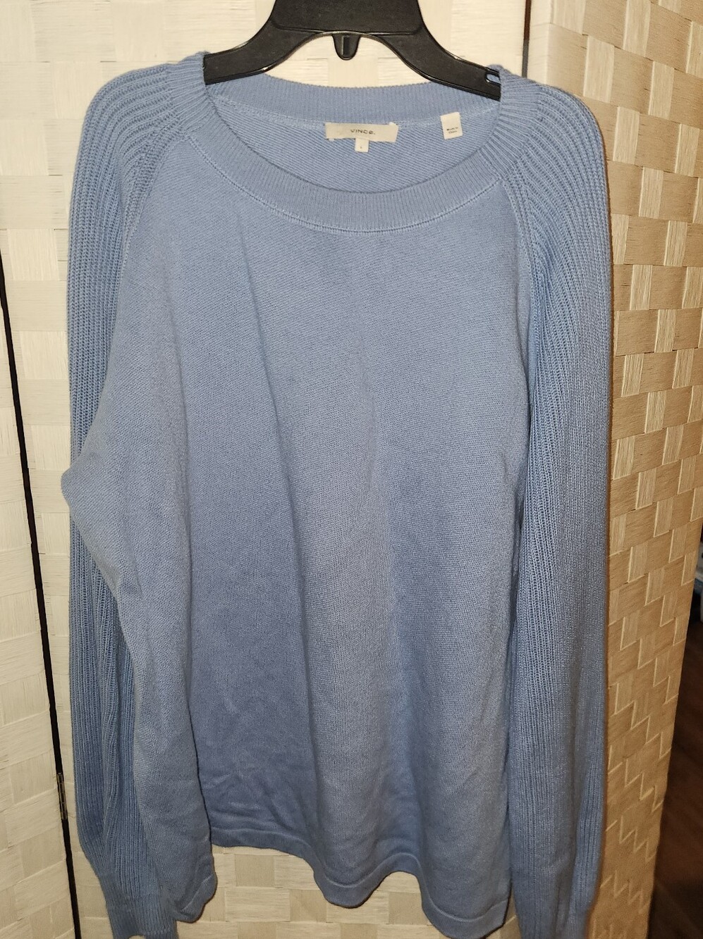 VINCE Womens Light Blue Sweater Sz L